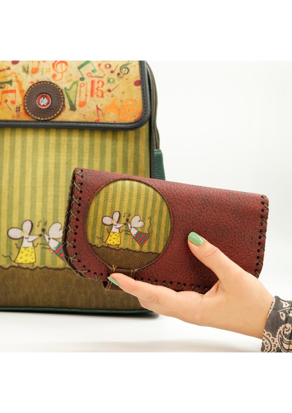 Dans Eden Fare Figürlü Büyük Cüzdan Etnik Bohem Retro Vintage Style - Bordo fiyatları