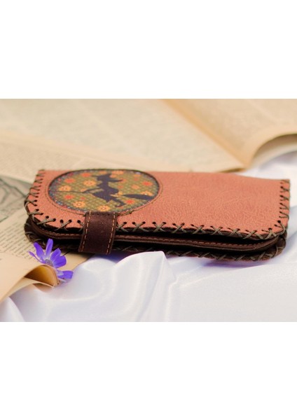 Cadı Figürlü Büyük Cüzdan Etnik Bohem Retro Vintage Style - Taba fırsatları