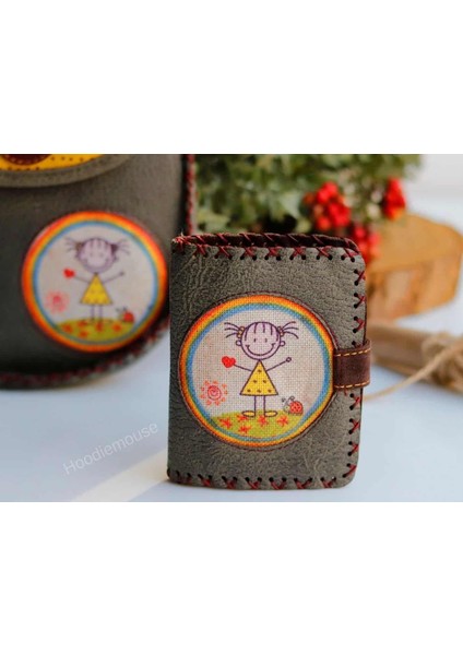 Cin Ayse Figürlü Etnik Bohem Retro Stil Cüzdan – Yesil