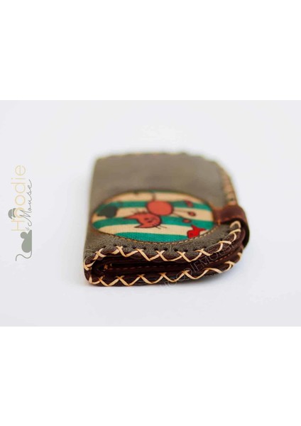 Kedi Balık Figürlü Büyük Cüzdan Etnik Bohem Retro Vintage Style - Yeşil modelleri