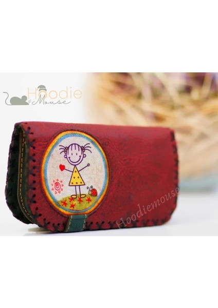 Cin Ayse Figürlü Büyük Cüzdan Etnik Bohem Retro Vintage Style - Bordo fiyatları