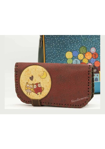 Baykuş Figürlü Büyük Cüzdan Etnik Bohem Retro Vintage Style - Bordo fırsatları