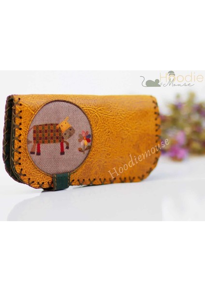 Inek Figürlü Büyük Cüzdan Etnik Bohem Retro Vintage Style - Hardal fiyatları