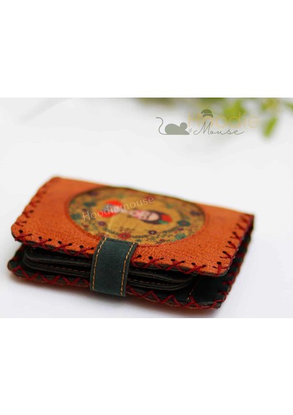 Frida Figürlü Küçük Cüzdan Etnik Bohem Retro Style - Taba fırsatları