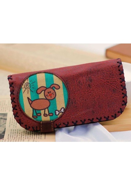 Köpek Figürlü Büyük Cüzdan Etnik Bohem Retro Vintage Style - Bordo fiyatları