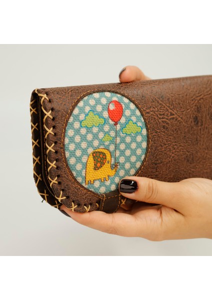 Fil Figürlü Büyük Cüzdan Etnik Bohem Retro Vintage Style - Kahverengi fiyatları