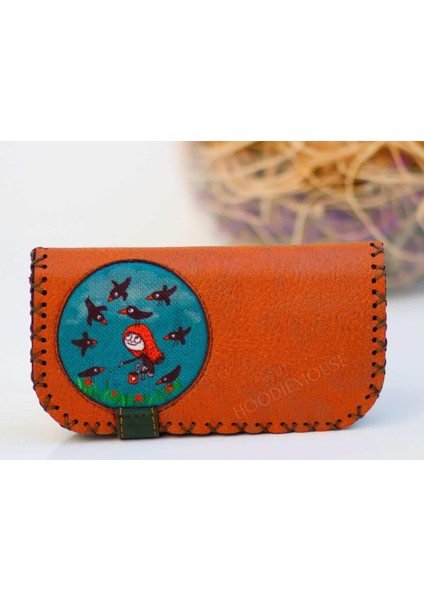 Karga Figürlü Büyük Cüzdan Etnik Bohem Retro Vintage Style - Taba