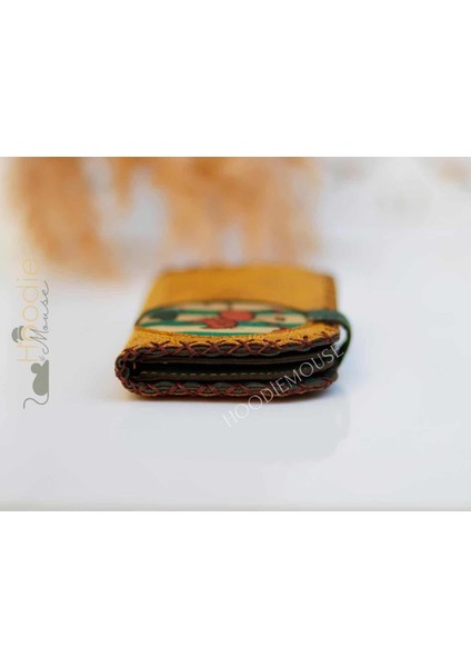 Kedi Balık Figürlü Büyük Cüzdan Etnik Bohem Retro Vintage Style - Hardal modelleri