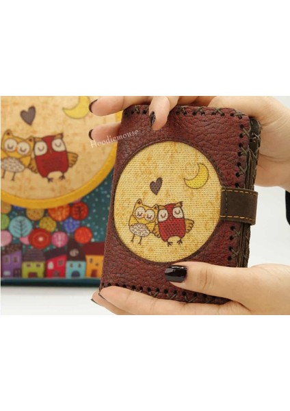 Baykuş Figürlü Küçük Cüzdan Etnik Bohem Retro Style - Bordo fiyatları
