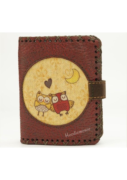 Baykuş Figürlü Küçük Cüzdan Etnik Bohem Retro Style - Bordo modelleri