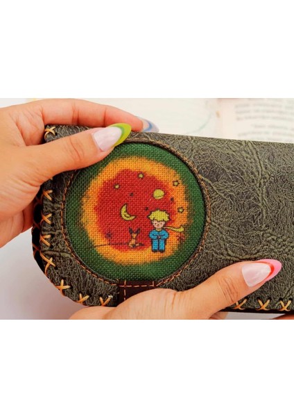 Küçük Prens Figürlü Büyük Cüzdan Etnik Bohem Retro Vintage Style - Yesıl fırsatları