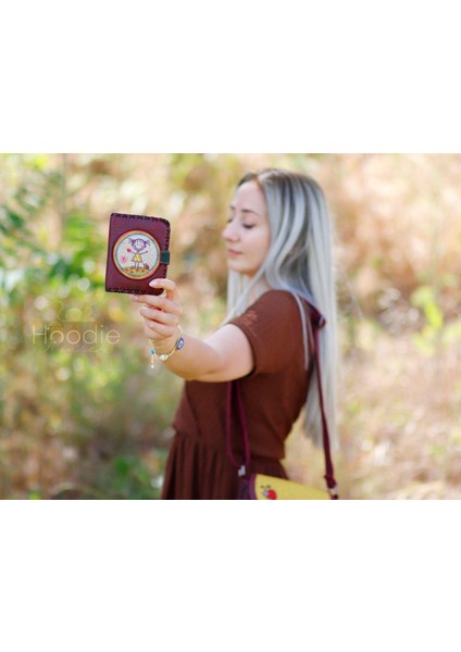 Cin Ayse Figürlü Küçük Cüzdan Etnik Bohem Retro Style - Bordo fiyatları