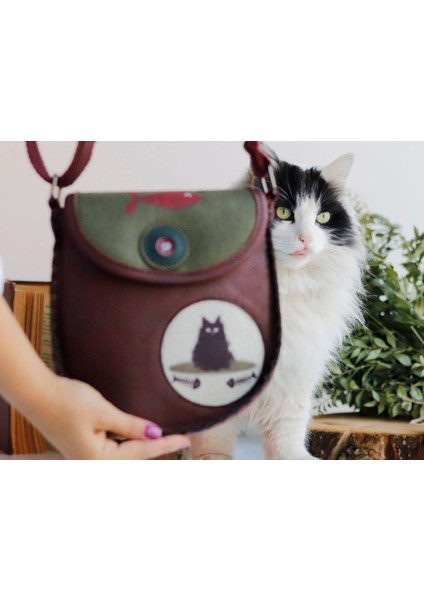 Karamık Figürlü Çapraz Örgülü Kol Çantası Etnik Bohem Style - Bordo fiyatları