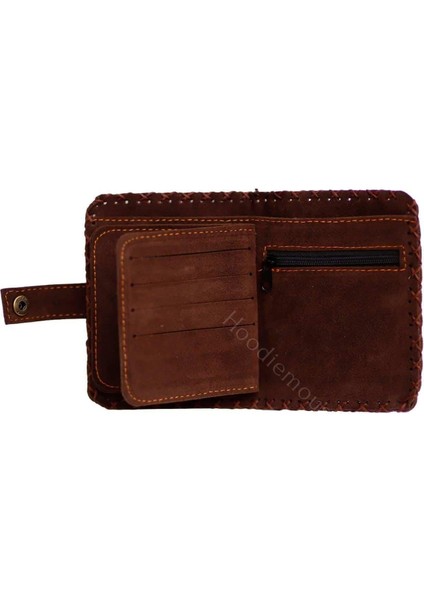 Kedi ve Köpek Figürlü Küçük Cüzdan Etnik Bohem Retro Style - Kahverengi indirimleri