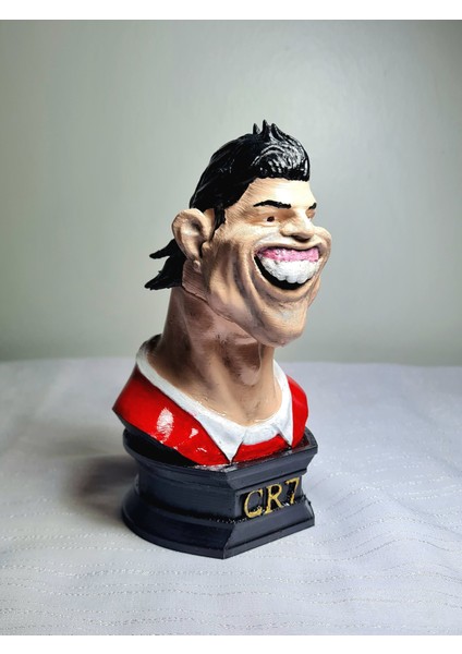 3D Cristiano Ronaldo Büst Figür/ Karikatür Figür/fanart fırsatları