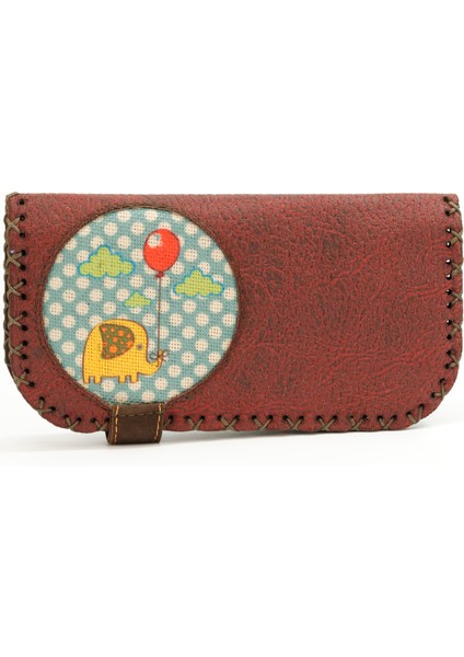 Fil Figürlü Büyük Cüzdan Etnik Bohem Retro Vintage Style - Bordo indirimleri