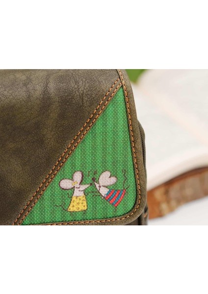 Dans Eden Fare Figürlü Business Sırt Çantası Etnik Bohem Style - Hakı Yesıl fiyatları