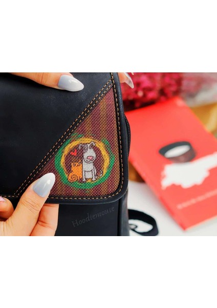 Köpek Figürlü Business Sırt Çantası Etnik Bohem Style - Sıyah indirimleri