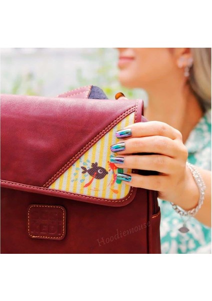 Karabalık Figürlü Business Sırt Çantası Etnik Bohem Style - Bordo fiyatları