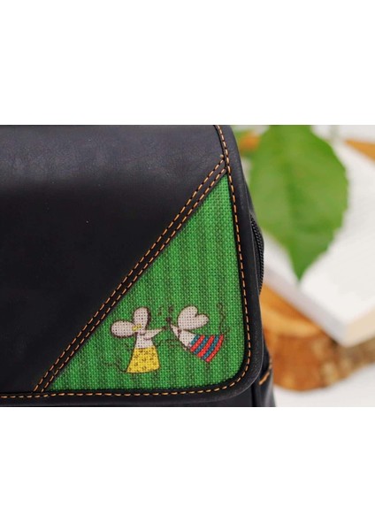 Dans Eden Fare Figürlü Business Sırt Çantası Etnik Bohem Style - Sıyah modelleri