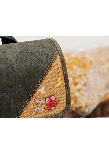 Baykuş Figürlü Business Sırt Çantası Etnik Bohem Style - Yesıl modelleri