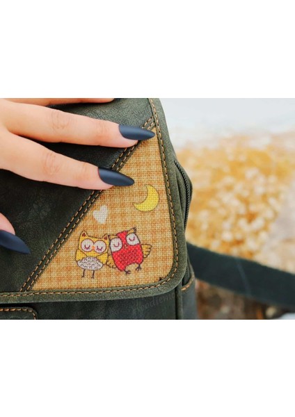 Baykuş Figürlü Business Sırt Çantası Etnik Bohem Style - Yesıl indirimleri