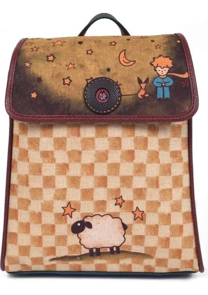 Koyun Figürlü Kapaklı Sırt Çantası Etnik Bohem Style - Yeşil fiyatları