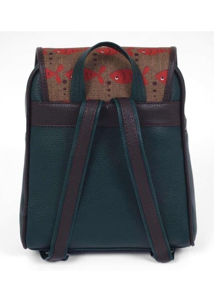 Karamık Figürlü Kapaklı Sırt Çantası Etnik And Bohem Style-Yeşil fiyatları