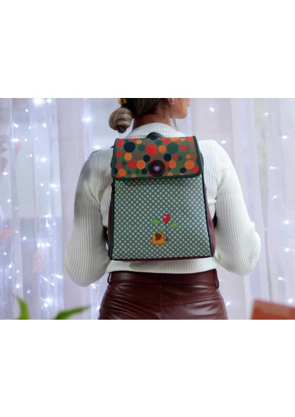 Fil Figürlü Kapaklı Sırt Çantası Etnik Bohem Style - Bordo fiyatları