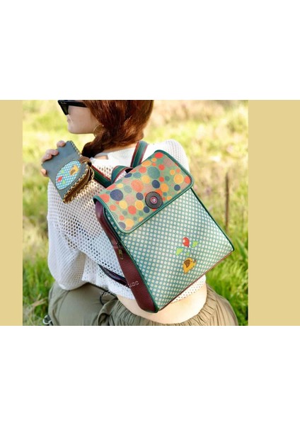 Fil Figürlü Kapaklı Sırt Çantası Etnik Bohem Style Cüzdan Kombin Çanta Bordo Cüzdan Yeşil fırsatları