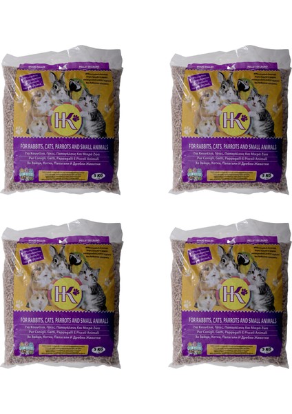 Hk Cat Litter | Kedi Kumu Çam Pelet %100 Doğal 5kgx4