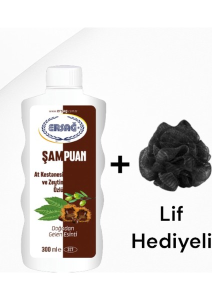 At Kestanesi ve Zeytin Özlü Şampuan 300 ml - ( Lif Hediye'li )