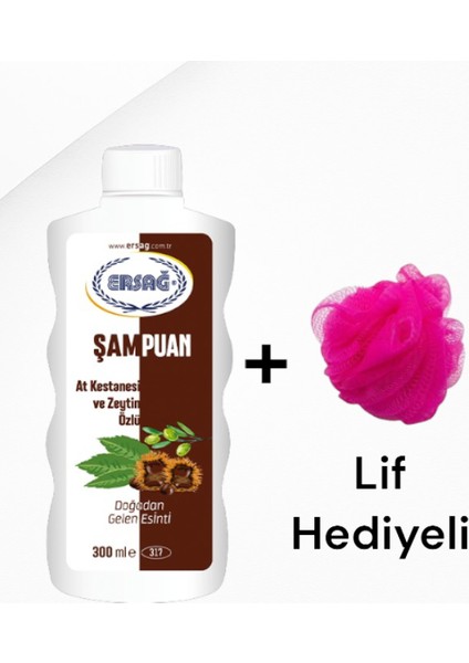 At Kestanesi ve Zeytin Özlü Şampuan 300 ml - ( Lif Hediye'li )