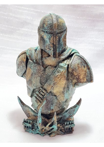 3D Mandalorian/ Mando Büst Figür/star WARS/10CM/PAS Efektli