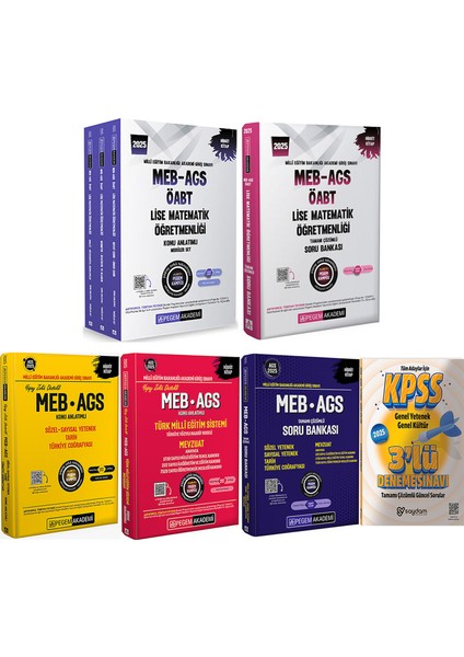 2025 Meb / Ags / Öabt Lise Matematik Konu Anlatımı / Soru Bankası / Ags Genel Konular / Mevzuat / 3 Deneme