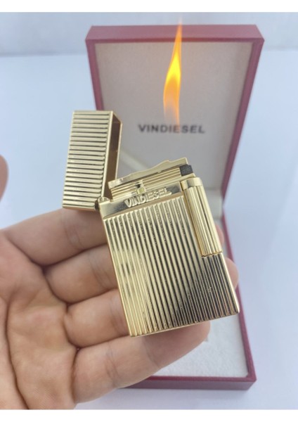 Çelik Gazlı Dupont Çakmak Özel Kutulu Gold Tasarım