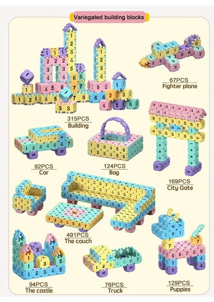 Puzzle Akıllı Sayılar 100 Parça Rakamlı Eğitici Oyuncak Akıl Sayı Küpü