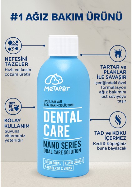 Nano Series Kedi Ağız Bakım Suyu, Ağız Kokusuna Son, Diş Bakımı ve Temizleme Spreyi