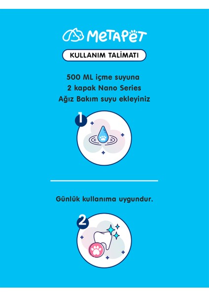 Nano Series Kedi Ağız Bakım Suyu, Ağız Kokusuna Son, Diş Bakımı ve Temizleme Spreyi