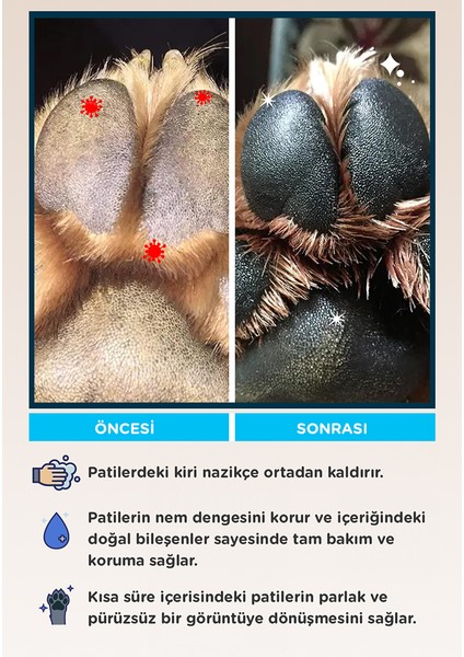 Köpek Pati Temizleme Köpüğü ve Fırçası, Yıkama, Bakım Sağlık Ürünleri, Nemlendirici, Temizleyici