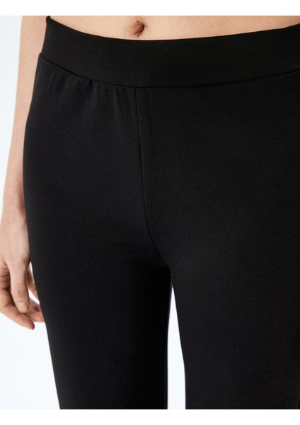 Viskon Ispanyol Paça Beli Lastikli Pantolon