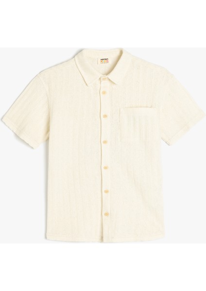 Kısa Kollu Pamuklu Polo Yaka Oversize Tişört