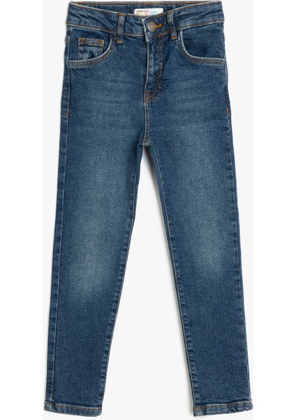 Pamuklu Cep Detaylı Skinny Denim Pantolon - Skinny Jean
