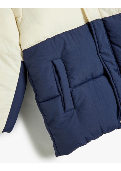 Şişme Mont Kapşonlu Cep Detaylı Rüzgar Kapaklı indirimleri