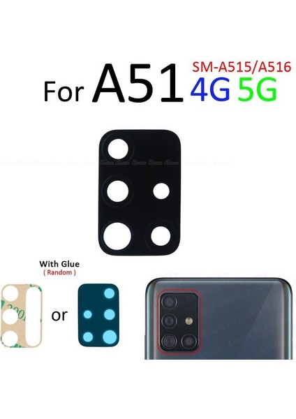 Samsung Galaxy A51 Arka Kamera Camı Lens Yapışkanlı