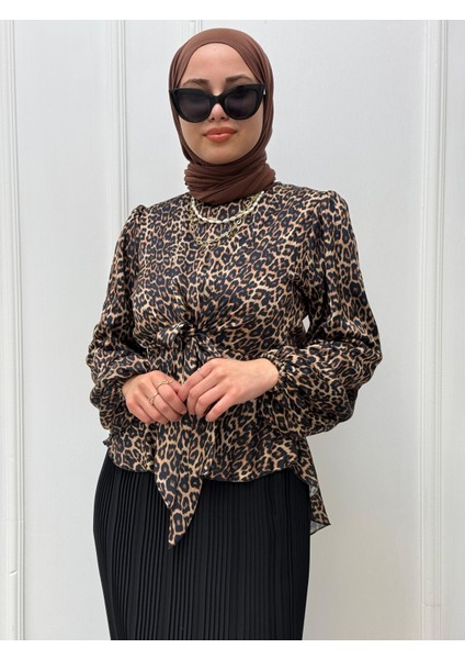 Leoparlı Pliseli Etek Takım Leopar fiyatları