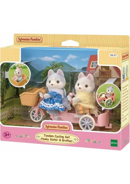 5637 Sylvanian Families Tandem Bisiklet Seti Husky Kardeşler +3 Yaş