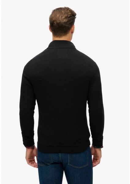 Bisiklet Yaka Normal Siyah Erkek Kazak M6110640A02A_ESSENTIAL Emb Knıt Hal fırsatları