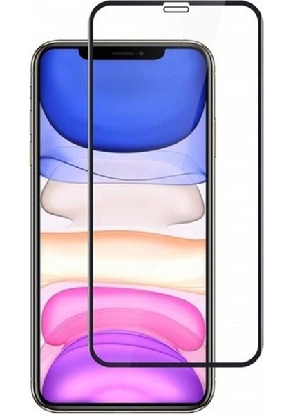 iPhone 14 Uyumlu Tam Kaplayan Premium Ekran Koruyucu Cam Anti-Static Özellikli Siyah Çerçeveli