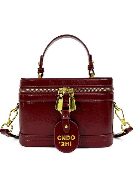 Niş Moda Zarif El Taşıma Kutusu Çanta Retro Yüz Eşleşen Omuz Kıdemli Crossbody Küçük Kare Çanta (Yurt Dışından)